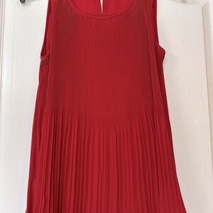 Elegant Red Sleeveless Top